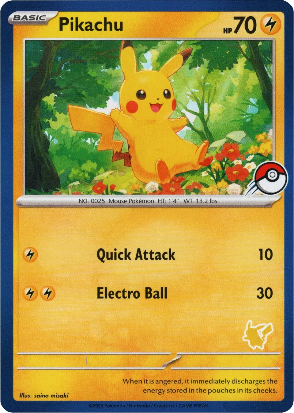 Pikachu 「FBP No. 001」「EN」